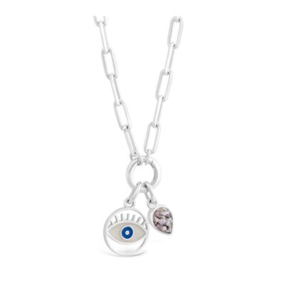 Jewelry Dune Jewelry  | Travel Treasures Evil Eye Custom Charm Holder Necklace Set
