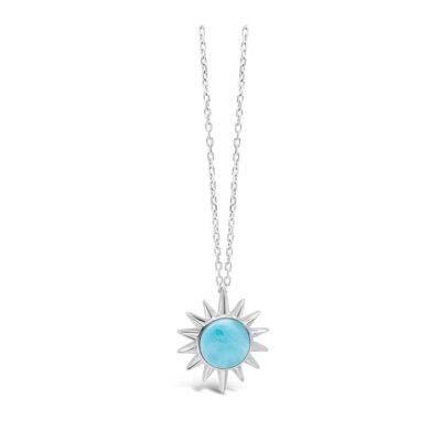 Jewelry Dune Jewelry  | The Sun Necklace – Long – Larimar