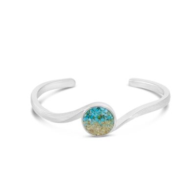 Jewelry Dune Jewelry  | Ocean Waves Cuff Bracelet – Turquoise Gradient