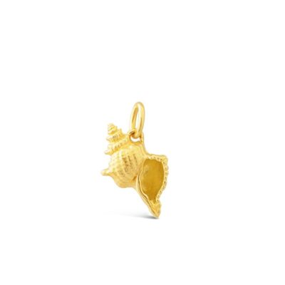 Jewelry Dune Jewelry  | Collectible Travel Treasures Conch Shell Charm – 14K Gold Vermeil