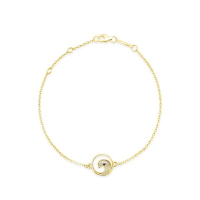 Home Accents Dune Jewelry Happiness Comes In Waves Book | Delicate Dune Wave Bracelet – 14K Gold Vermeil