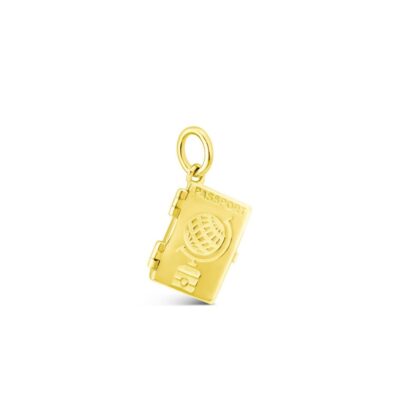 Jewelry Dune Jewelry  | Collectible Travel Treasures Customizable Passport Charm – 14K Gold Vermeil