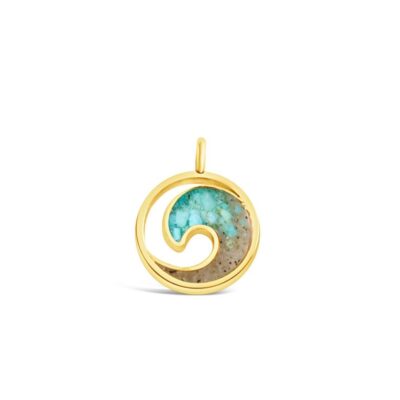 Home Accents Dune Jewelry Happiness Comes In Waves Book | Beach Charm – Wave – Gold – Turquoise Gradient