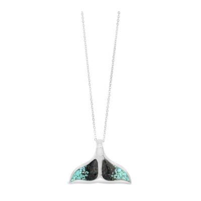 Jewelry Dune Jewelry  | Whale Tail Necklace – Turquoise Gradient