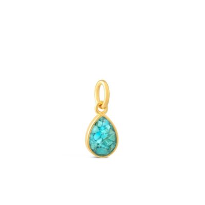 Jewelry Dune Jewelry  | Collectible Travel Treasures Customizable Teardrop Charm – 14K Gold Vermeil