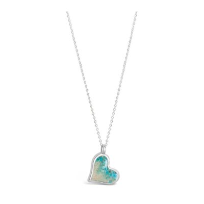 Jewelry Dune Jewelry  | Tilted Heart Necklace – Turquoise Gradient