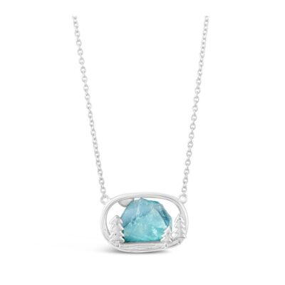 Jewelry Dune Jewelry  | Glacier Gem Forest View Necklace – Aquamarine