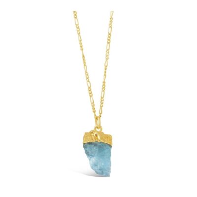 Jewelry Dune Jewelry  | Glacier Gem Ice Necklace – Aquamarine – 14K Gold Vermeil