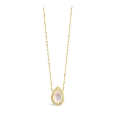 Jewelry Dune Jewelry  | Moonstone Teardrop Necklace By Camille Kostek – 14K Gold Vermeil