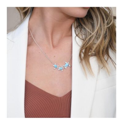 Jewelry Dune Jewelry  | Sea Turtle Family Necklace Larimar