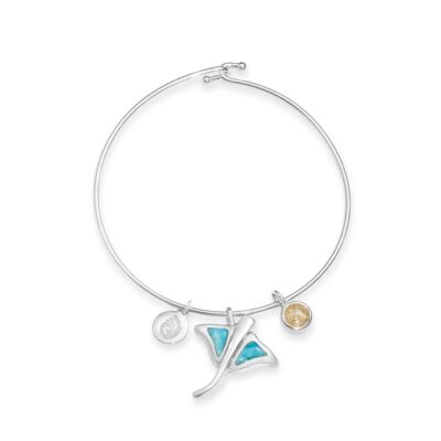 Jewelry Dune Jewelry  | Stingray Bangle Larimar And Sand