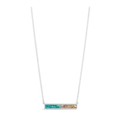 Jewelry Dune Jewelry  | Luxe Sideways Dune Bar Necklace – Turquoise Gradient