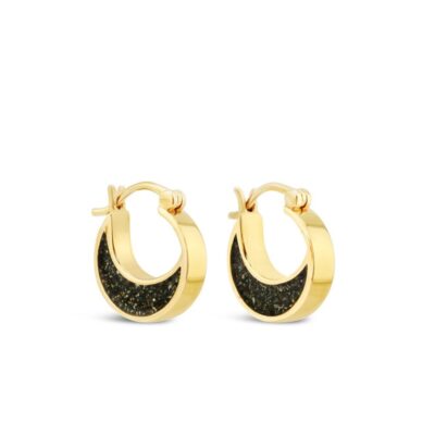 Jewelry Dune Jewelry  | Crescent Moon Double Sided Hoop Earrings – 14K Gold Vermeil