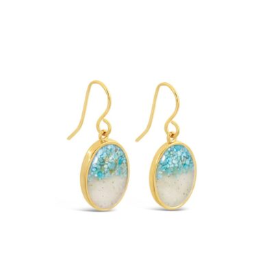 Jewelry Dune Jewelry  | Sandrop Earrings – Large – Gold – Turquoise Gradient