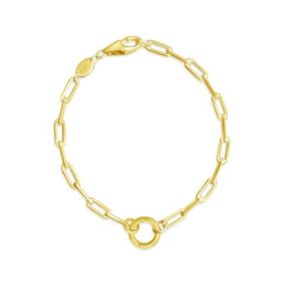 Jewelry Dune Jewelry  | Collectible Travel Treasures Simple Charm Bracelet – 14K Gold Vermeil