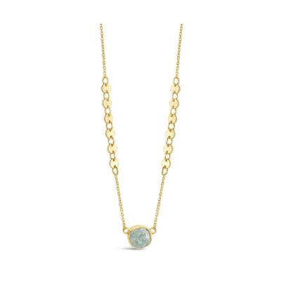 Jewelry Dune Jewelry  | Blue Lagoon Aquamarine Necklace By Camille Kostek – 14K Gold Vermeil