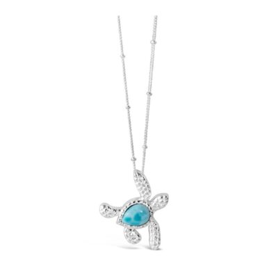 Jewelry Dune Jewelry  | Sea Turtle Necklace – Large – Larimar