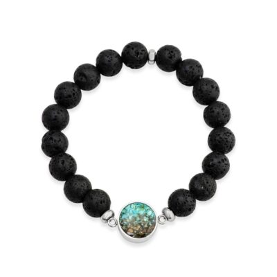 Jewelry Dune Jewelry  | Men’S Beaded Bracelet – Lava – Turquoise Gradient