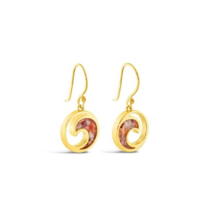 Jewelry Dune Jewelry  | Wave Drop Earrings – 14K Gold Vermeil