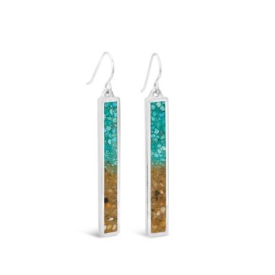 Jewelry Dune Jewelry  | Luxe Dune Bar Earrings – Turquoise Gradient