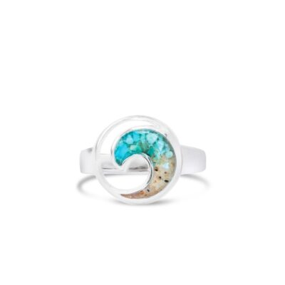 Jewelry Dune Jewelry  | Wave Ring – Turquoise Gradient