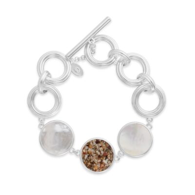 Jewelry Dune Jewelry  | Eternity Toggle Bracelet With Mother Of Pearl