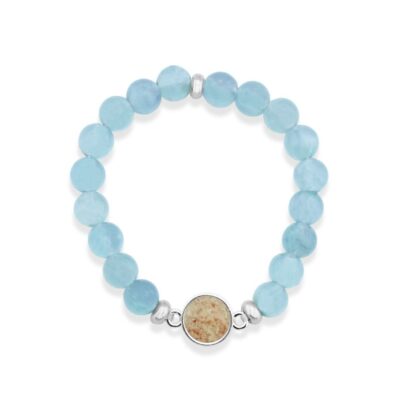 Jewelry Dune Jewelry  | Round Beaded Bracelet – Aquamarine