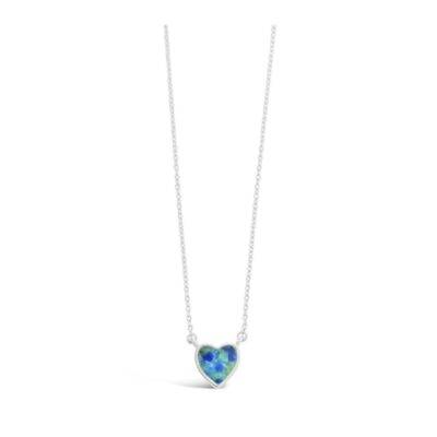 Jewelry Dune Jewelry  | Delicate Dune Heart Necklace – Blue & Green Sea Glass