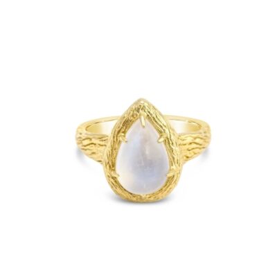 Jewelry Dune Jewelry  | Moonstone Teardrop Ring By Camille Kostek – 14K Gold Vermeil