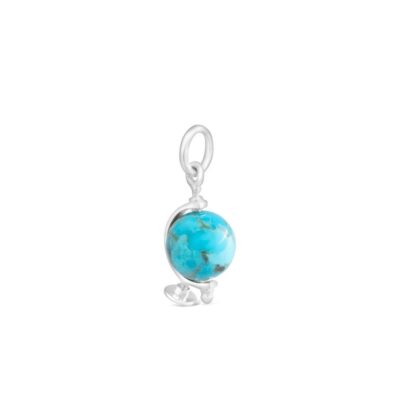 Jewelry Dune Jewelry  | Collectible Travel Treasures Turquoise Globe Charm