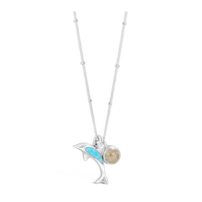 Jewelry Dune Jewelry  | Dolphin Necklace Larimar And Sand