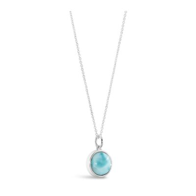 Jewelry Dune Jewelry  | Sandglobe Necklace – Larimar And Sand