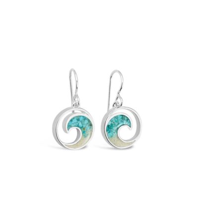 Jewelry Dune Jewelry  | Wave Drop Earrings – Turquoise Gradient