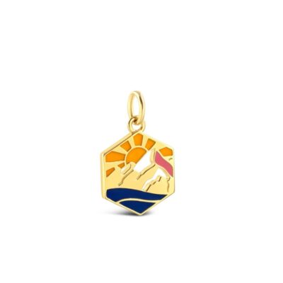 Jewelry Dune Jewelry  | Collectible Travel Treasures Alpenglow Charm – 14K Gold Vermeil