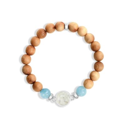 Jewelry Dune Jewelry  | Round Beaded Bracelet – Cypress And Aquamarine