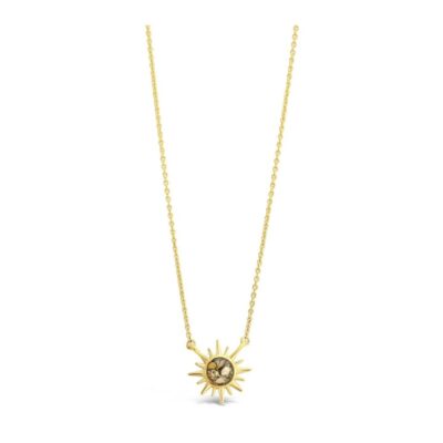 Jewelry Dune Jewelry  | Delicate Dune Sunburst Necklace – 14K Gold Vermeil