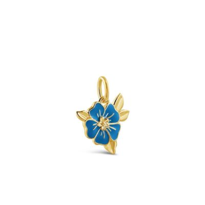 Jewelry Dune Jewelry  | Collectible Travel Treasures Forget-Me-Not Charm – 14K Gold Vermeil