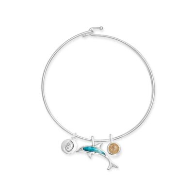 Jewelry Dune Jewelry  | Dolphin Bangle Larimar And Sand