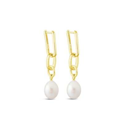 Jewelry Dune Jewelry  | Travel Treasures The Kate Set Baroque Pearl Charm Earrings – 14K Gold Vermeil