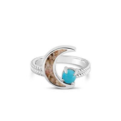 Jewelry Dune Jewelry  | Blue Moon Ring – Larimar And Sand