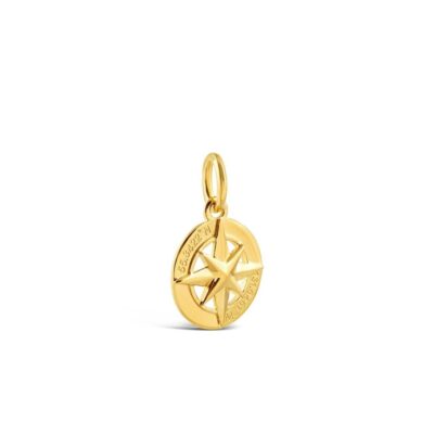 Jewelry Dune Jewelry  | Collectible Travel Treasures Ketchikan Latitude Longitude Compass Charm – 14K Gold Vermeil